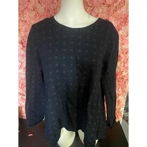 Amici by Baci Navy Blue Geometric XL Tunic